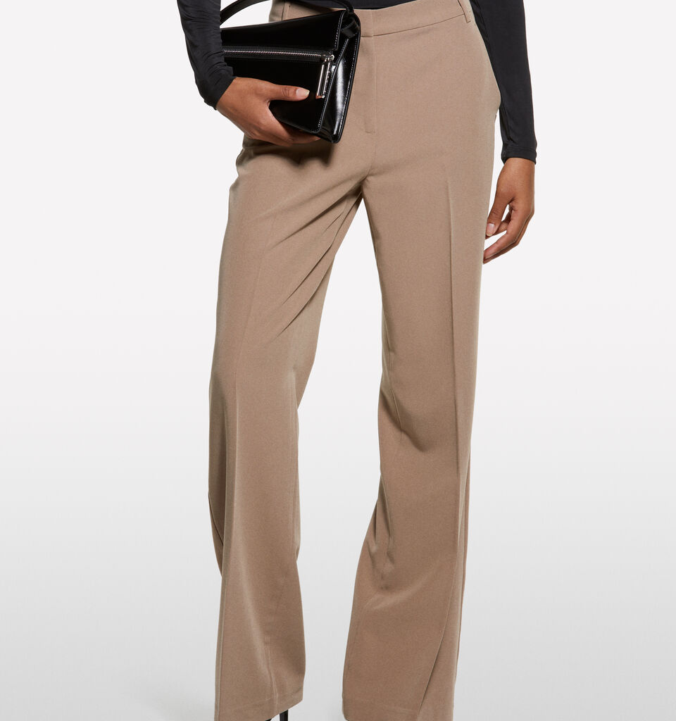 Brown palazzo trousers - women's palazzo trousers - Brown | Sisley image number 3